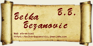 Belka Bežanović vizit kartica